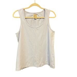 Filson Women's Light Blue Tank Top large cotton spandex blend layers heritage